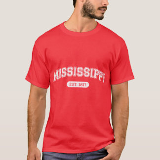 CollegeStyle Mississippi 1817 Distressed Universit T-Shirt