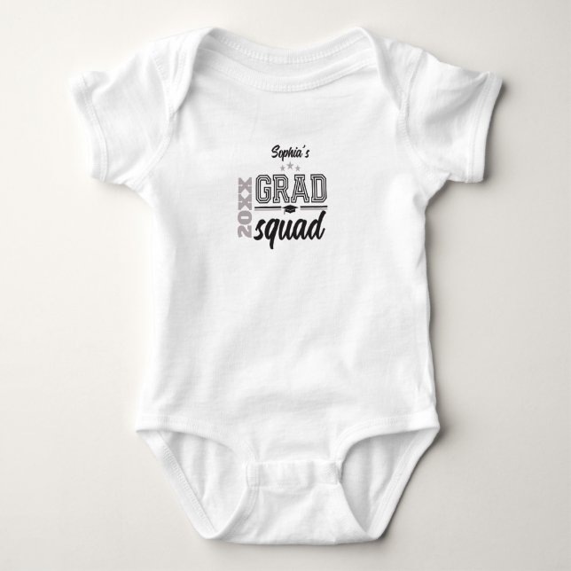 Collegiate Grad Squad Baby Strampler (Vorderseite)