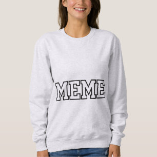 Collegiate Meme-Blockbuchstaben-Varsity-Typografie Sweatshirt