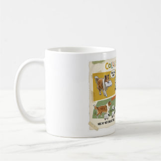 Collie Alltagstätigkeit Kaffeetasse
