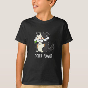 Collie Blume Funny Border Collie Dog Pun Dark BG T-Shirt