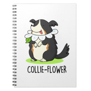 Collie-Blume Funny Border Collie Dog Pun Notizblock