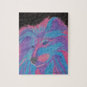 Collie Canine Jigsaw Puzzle coloré