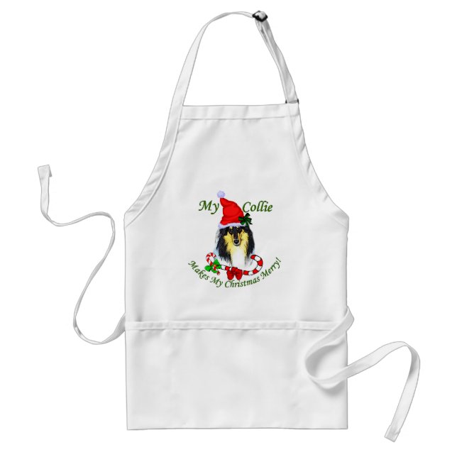 Collie Christmas Geschenke Schürze (Vorne)
