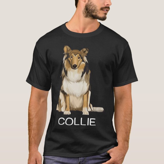 Collie Crazy Dog T-Shirt (Vorderseite)