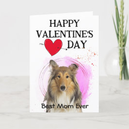 Collie Customized Valentine's Day Holiday Card Feiertagskarte