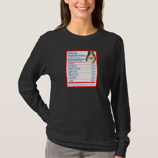 Collie Dog Breed Owner Funny Nutrition Fakten T-Shirt