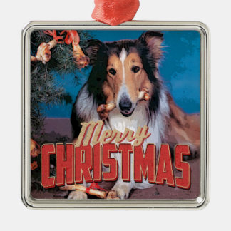 Collie Dog Christmas Metal Ornament Aus Metall