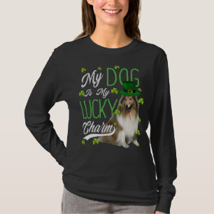 Collie Dog mein Hund ist mein glücklicher Arm T-Shirt