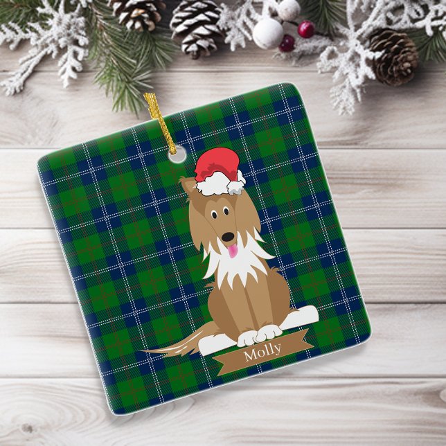 Collie Dog Père Noël Noël Ornement animal (Créateur téléchargé)