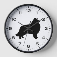 Collie Dog Silhouette mit Nummern und Minuten