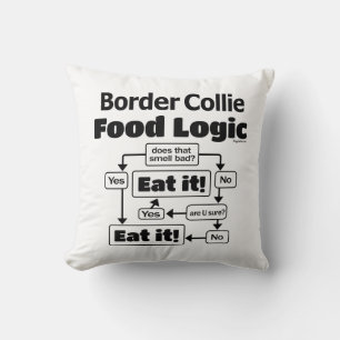 Collie Food Logic Kissen