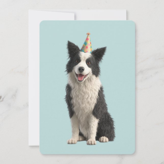 Collie Geburtstagsfeier Einladung (Vorderseite)