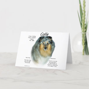 Collie (Grob Merle) History Design Feiertagskarte