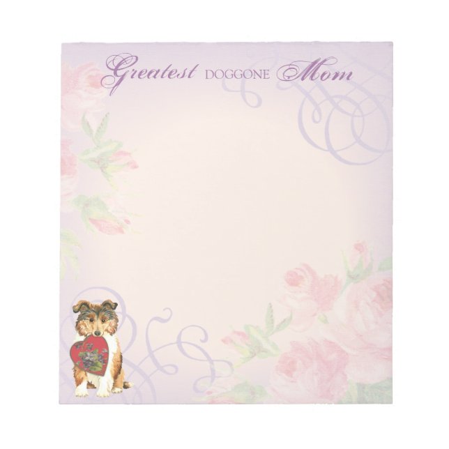 Collie Heart Mama Notizblock (Vorderseite)