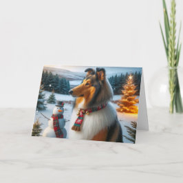 Collie Holiday Card Karte