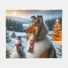 Collie Holiday  Fleecedecke