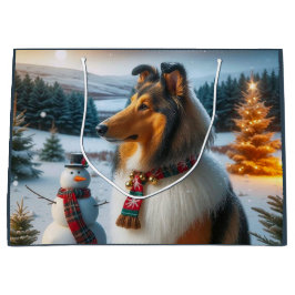 Collie Holiday  Große Geschenktüte