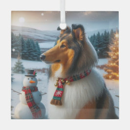 Collie Holiday Ornament Aus Glas