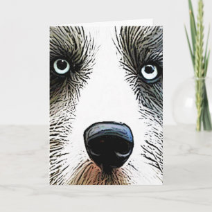 Collie-Hundegeburtstags-Karte (nahe hohe) Karte