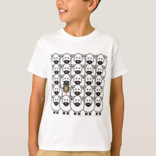 Collie in den Schafen T-Shirt