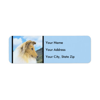 Collie in Mountains (Rough) Malerei - Hunde Kunst