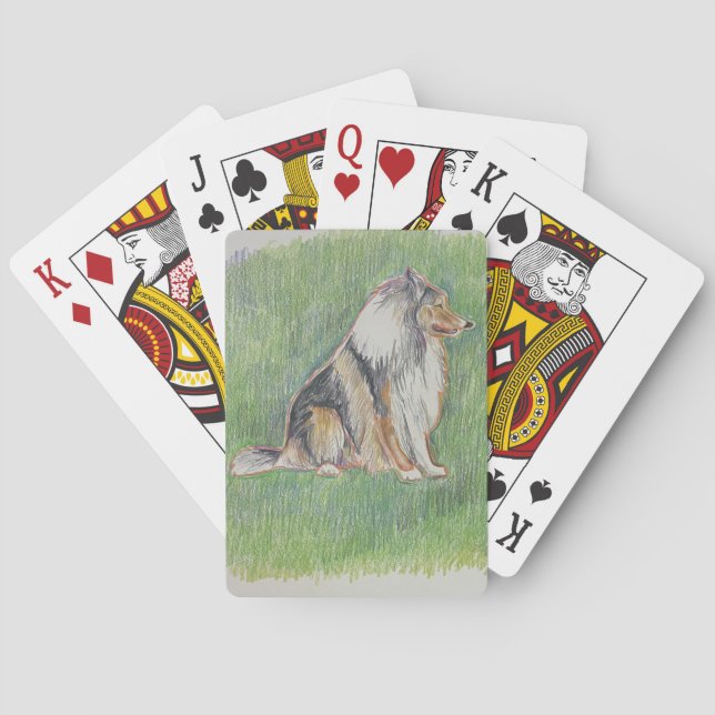 Collie Karten Spielkarten (Rückseite)