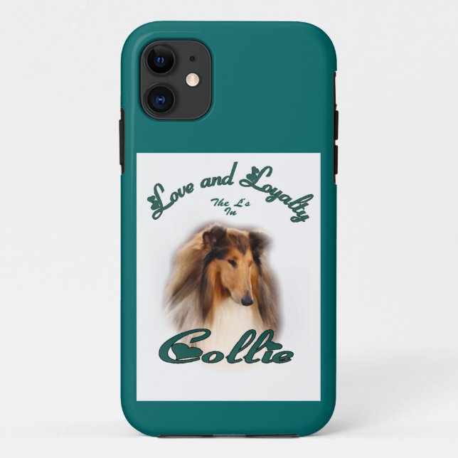 Collie Liebe und Treue Case-Mate iPhone Hülle (Rückseite)