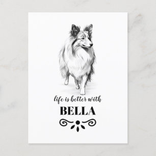Collie Life ist mit dem benutzerdefinierten Dogenn Postkarte
