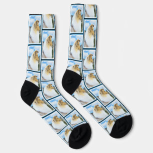 Collie Malerei Rauher Sable Merle Originale Hunde Socken