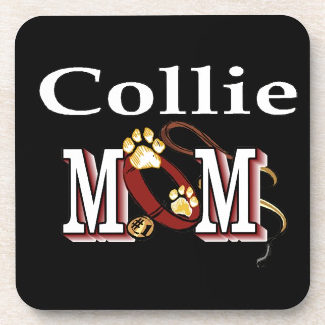 Collie Mama Geschenke Getränkeuntersetzer (Vorderseite)