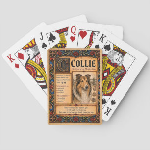 Collie, mittelalterliche Bestiarien-Kunst Spielkarten