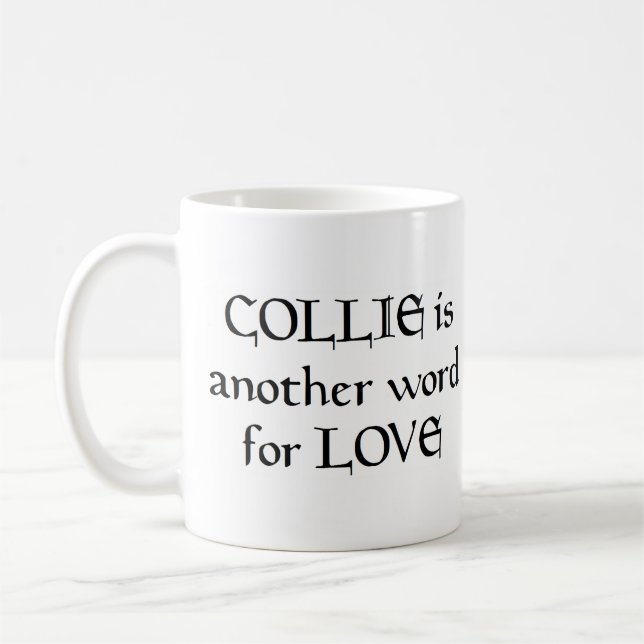 collie mot café tasse (Gauche)