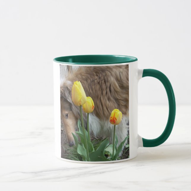 Collie N Tulips Tasse (Rechts)