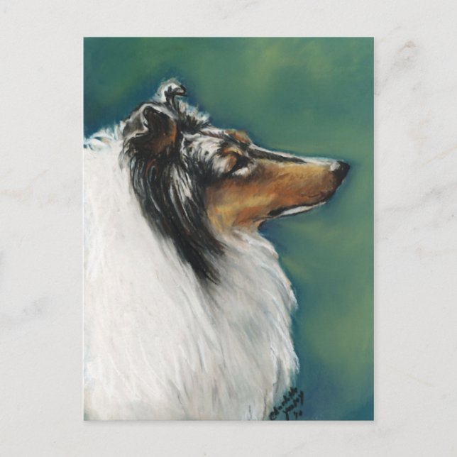 "Collie" Original Dog Art Postkarte (Vorderseite)