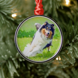 Collie Ornament Aus Metall