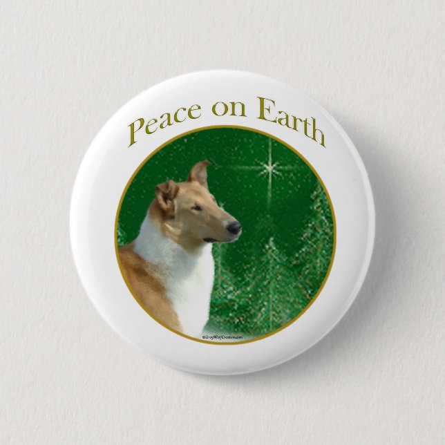 Collie Peace Button (Vorderseite)