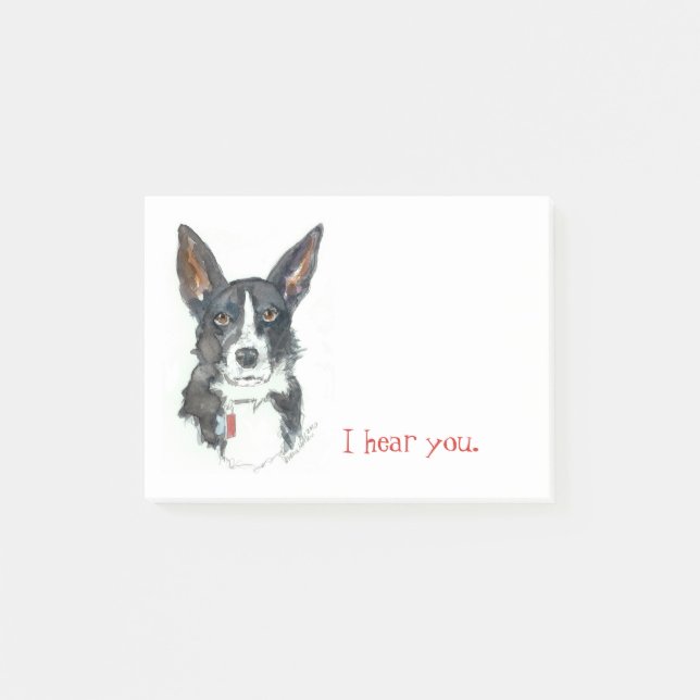 Collie-Post-Itanmerkungen/YourDogPortrait.com Post-it Klebezettel (Vorderseite)