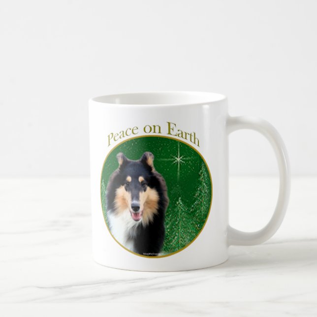 Collie (rau) Peace Kaffeetasse (Rechts)