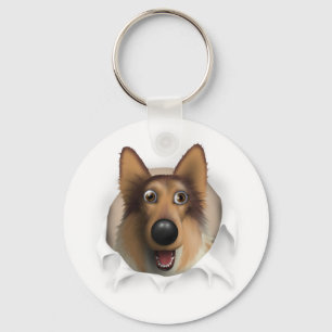 Collie (Riesenkittel) Ausbuchen Schlüsselanhänger