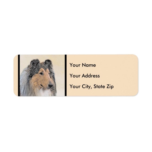 Collie (Rough) Malerei - Niedliche Original Hunde  (Vorne)