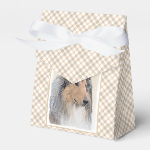 Collie (Rough) Malerei - Niedliche Original Hunde  Geschenkschachtel