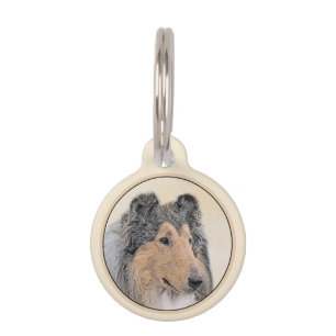 Collie (Rough) Malerei - Niedliche Original Hunde Haustiermarke