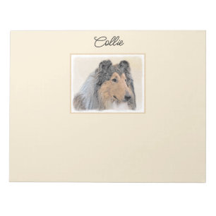 Collie (Rough) Malerei - Niedliche Original Hunde  Notizblock