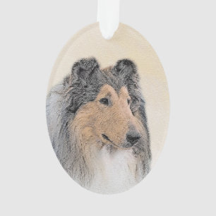 Collie (Rough) Malerei - Niedliche Original Hunde Ornament