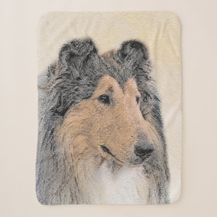 Collie (Rough) Malerei - Niedliche Original Hunde Sherpadecke