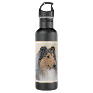 Collie (Rough) Malerei - Niedliche Original Hunde  Trinkflasche