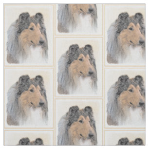 Collie (Rough) Malerei - Niedliche Original Hundek Stoff