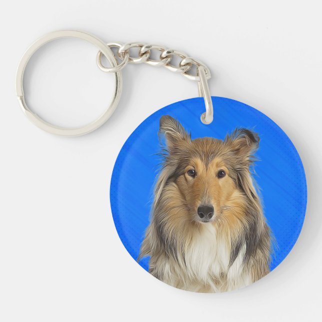 Collie Schlüsselanhänger (Vorderseite)