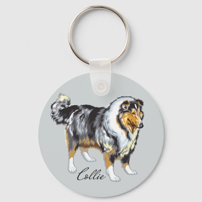 Collie Schlüsselanhänger (Vorderseite)